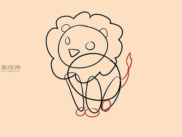 Steps to draw a cartoon lion. Teach you how to draw a lion.