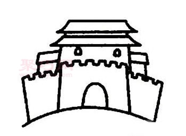 How to draw an ancient city gate in simple strokes. How to draw an ancient city gate in simple strokes.