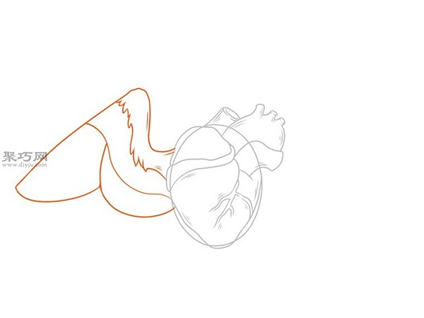 Steps to Draw a Traditional Winged Heart Let’s see how to draw a heart with wings.