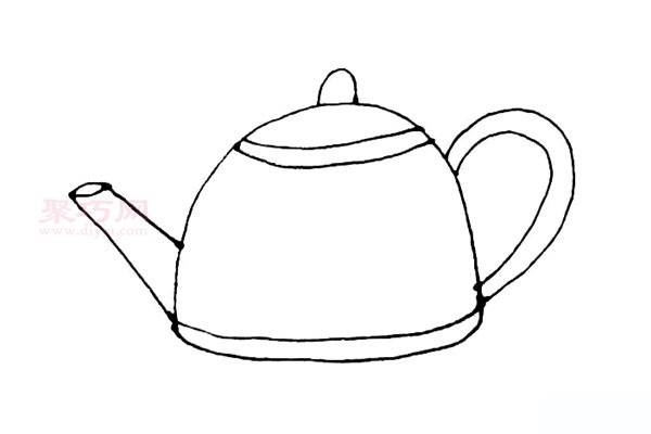 How to draw a teapot for children. Learn how to draw a teapot with simple strokes.