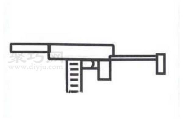 How to draw a submachine gun. Teach you step by step how to draw a submachine gun in simple strokes.