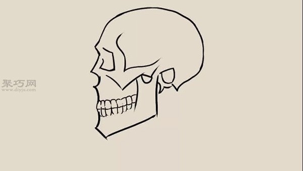 Steps of how to draw a skull sideways. Learn how to draw a skull together.