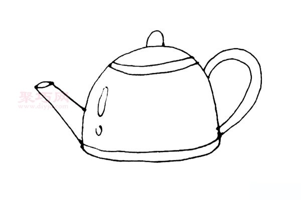 How to draw a teapot for children. Learn how to draw a teapot with simple strokes.