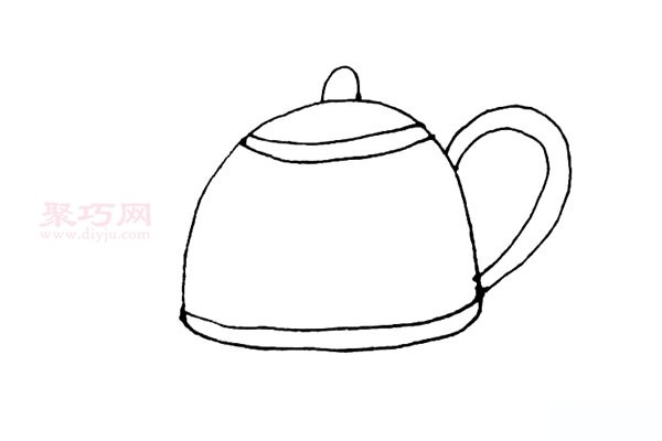 How to draw a teapot for children. Learn how to draw a teapot with simple strokes.