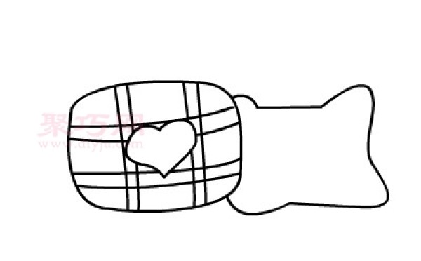 Simple drawing method of pillow