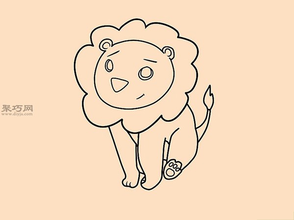 Steps to draw a cartoon lion. Teach you how to draw a lion.