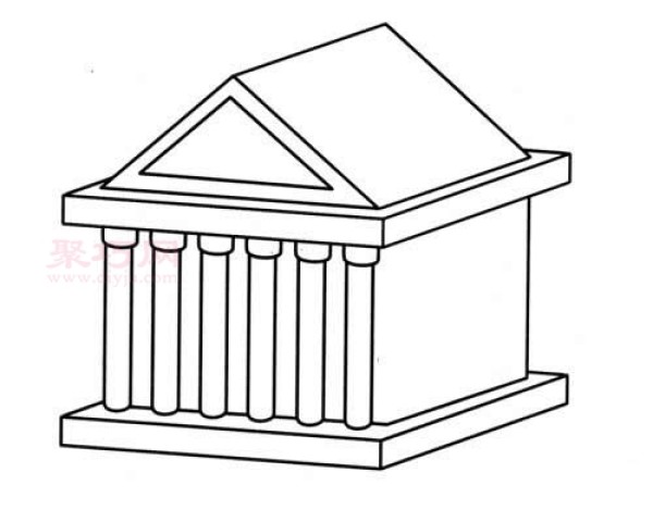 How to draw the Temple of Athens in three steps. Teach you step by step how to draw the Temple of Athens in simple strokes.