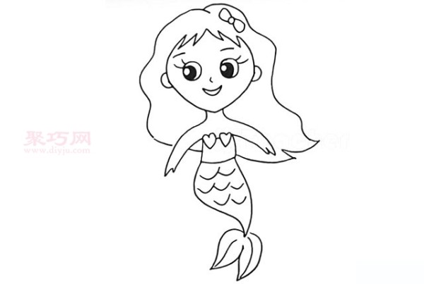 Illustration of how to draw a mermaid. Let’s learn how to draw a mermaid in simple strokes.