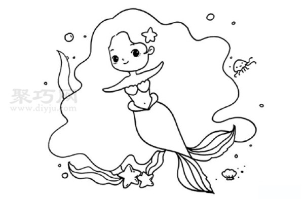 How to draw a mermaid. Let’s look at the simple steps of drawing a mermaid.