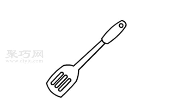 How to draw a spatula simple and beautiful