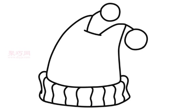 How to draw a simple and beautiful winter woolen hat