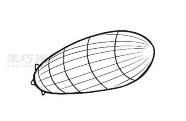 Teach you step by step how to draw Kirov airship in simple strokes