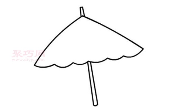 How to draw an umbrella step by step