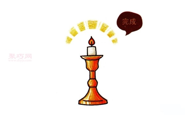 Xiaoju teaches you how to draw a candlestick. Children draw simple drawings of candlesticks.