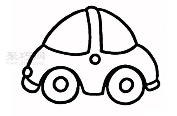 Four simple steps to draw a car