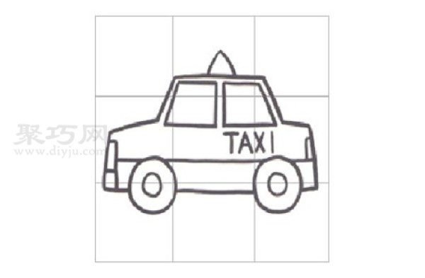 How to draw a taxi beautifully and easily. Tutorial on how to draw a taxi.