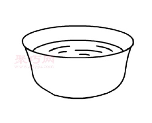 Xiaoju teaches you to draw a bowl of soup. Children draw a bowl of soup with simple strokes.