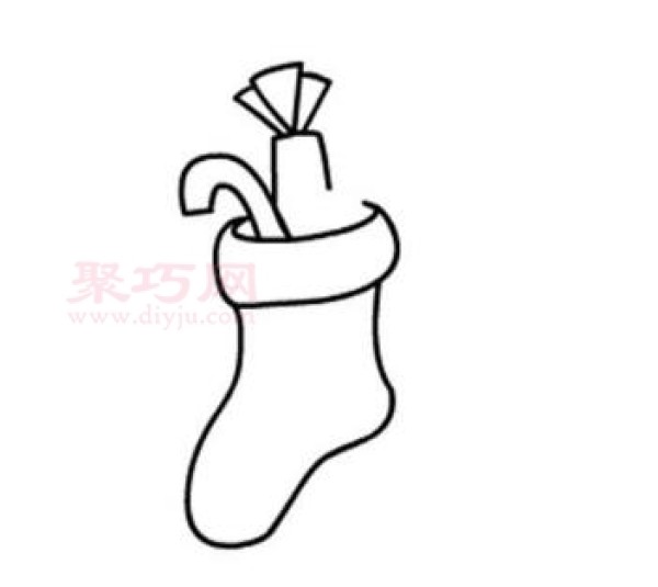 How to draw Christmas stockings the easiest way to draw Christmas stockings simple steps