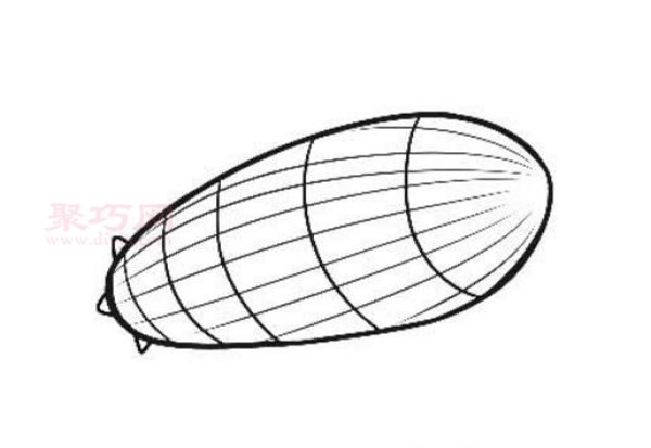 Teach you step by step how to draw Kirov airship in simple strokes