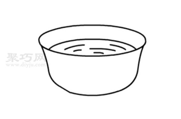 Xiaoju teaches you to draw a bowl of soup. Children draw a bowl of soup with simple strokes.