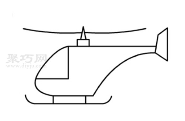 How to draw a helicopter with simple strokes