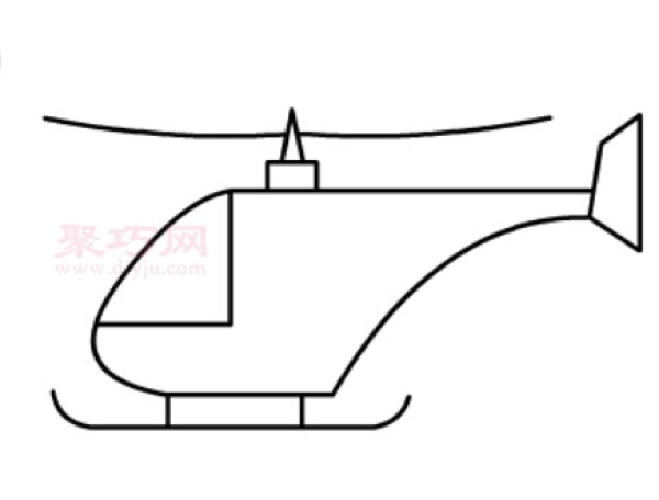 How to draw a helicopter with simple strokes