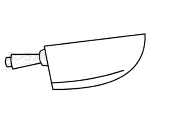 Children draw a kitchen knife. Let’s learn how to draw a kitchen knife together.