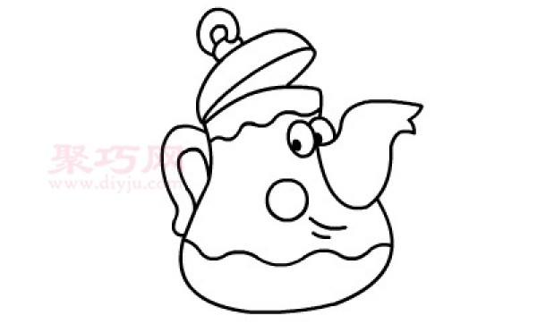 How to draw a teapot. Teach you how to draw a teapot step by step.