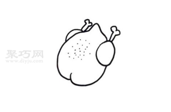 How to draw a roasted chicken. Let’s learn how to draw a roasted chicken in simple strokes.