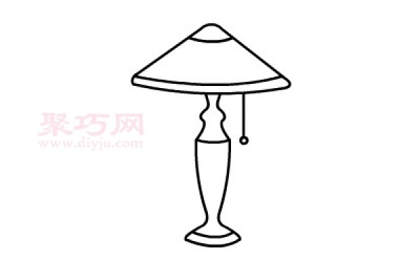 European desk lamp simple drawing method