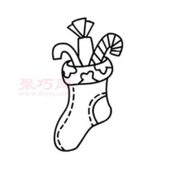 How to draw Christmas stockings the easiest way to draw Christmas stockings simple steps