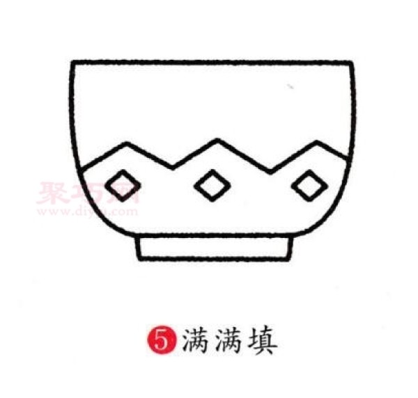 Simple drawing method for children to draw a bowl. Let’s learn how to draw a bowl together.