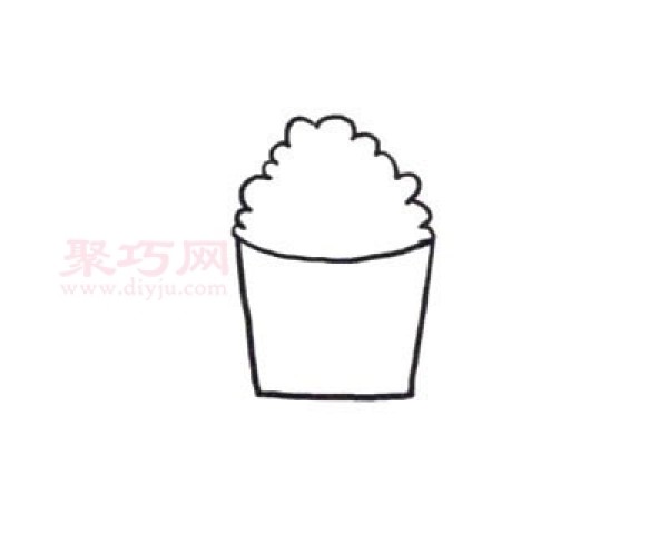 How to draw popcorn simple and beautiful. Teach you how to draw popcorn step by step.