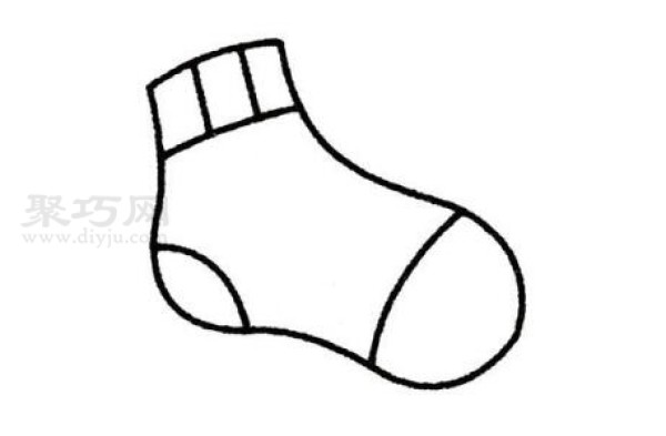 Simple drawing method of socks