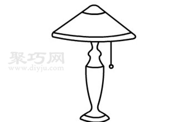 European desk lamp simple drawing method