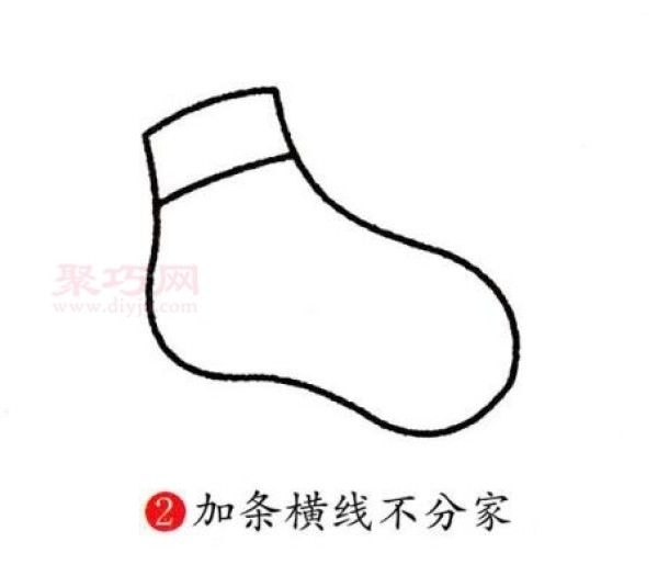 Simple drawing method of socks