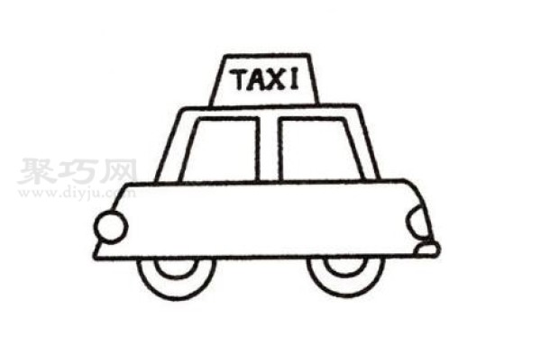 Illustration of how to draw a taxi. Let’s learn how to draw a taxi in simple strokes.