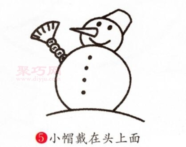 How to draw a snowman to look good. Steps to draw a snowman in simple strokes.