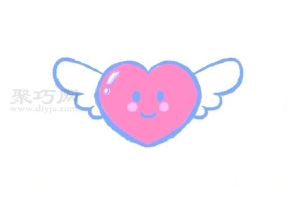 How to draw a heart with wings. Learn how to draw a heart with wings.