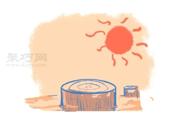 How to draw hot weather. Steps to draw hot weather.