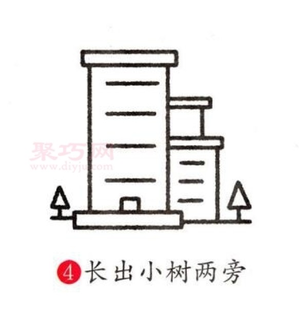 6 steps to draw a TV station building. Learn how to draw a TV station building in simple strokes.