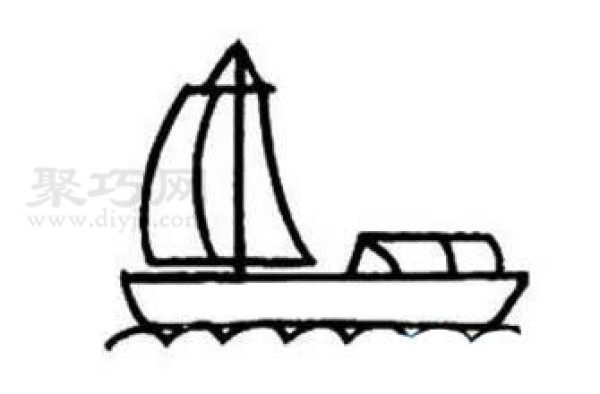 How to draw a sailboat simply and beautifully. How to draw a sailboat with simple strokes.