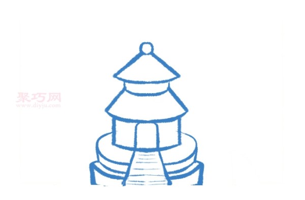 How to draw the Temple of Heaven in Beijing beautifully and easily. Steps to draw the Temple of Heaven in Beijing with simple strokes.