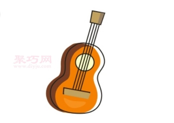 How to draw a guitar simply and beautifully. How to draw a guitar with simple strokes.