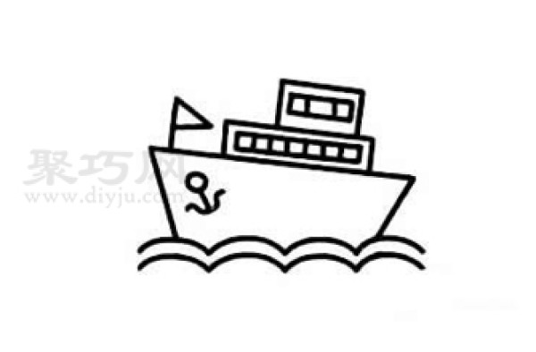 How to draw a cruise ship to look good? Cruise ship simple drawing tutorial