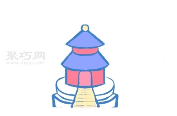 How to draw the Temple of Heaven in Beijing beautifully and easily. Steps to draw the Temple of Heaven in Beijing with simple strokes.