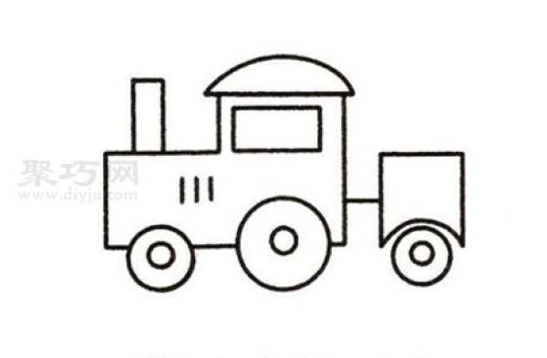 How to draw a tractor the simplest step by step drawing of a tractor