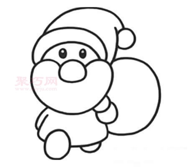 How to draw Santa Claus in 5 steps. Learn how to draw Santa Claus in simple strokes.