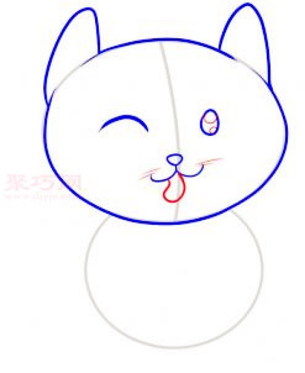 How to draw a cat with simple strokes for children. Teach you how to draw a simple stroke of a cat.