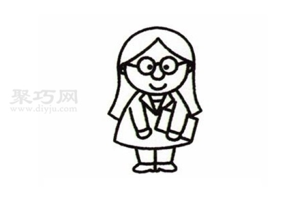 Steps for children to draw a teacher. Let’s learn how to draw a teacher with simple strokes.